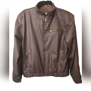Vintage Rare BANZAI Men's Women's Unisex Brown Moto Bomber Jacket Size 38